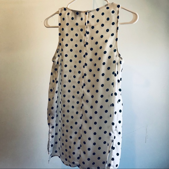 Black and White Polka Dot Tank Top Blouse - Picture 7 of 8